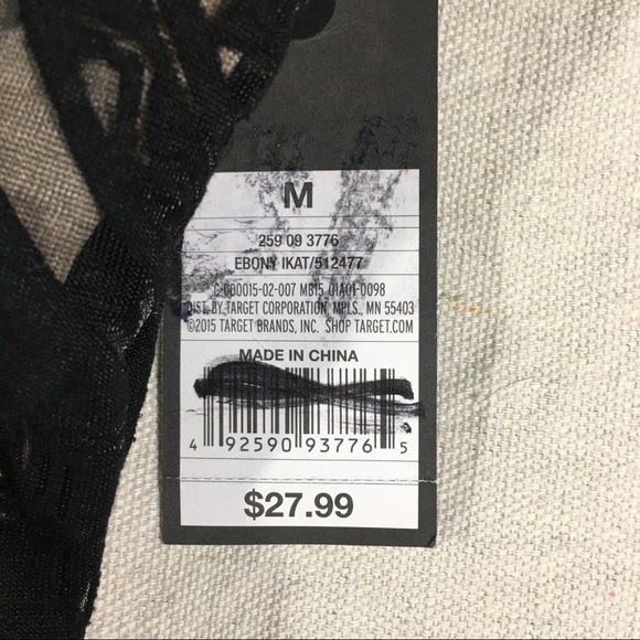 Mossimo Sz M Ebony Ikat Art Deco Sheath Dress New - Picture 3 of 7